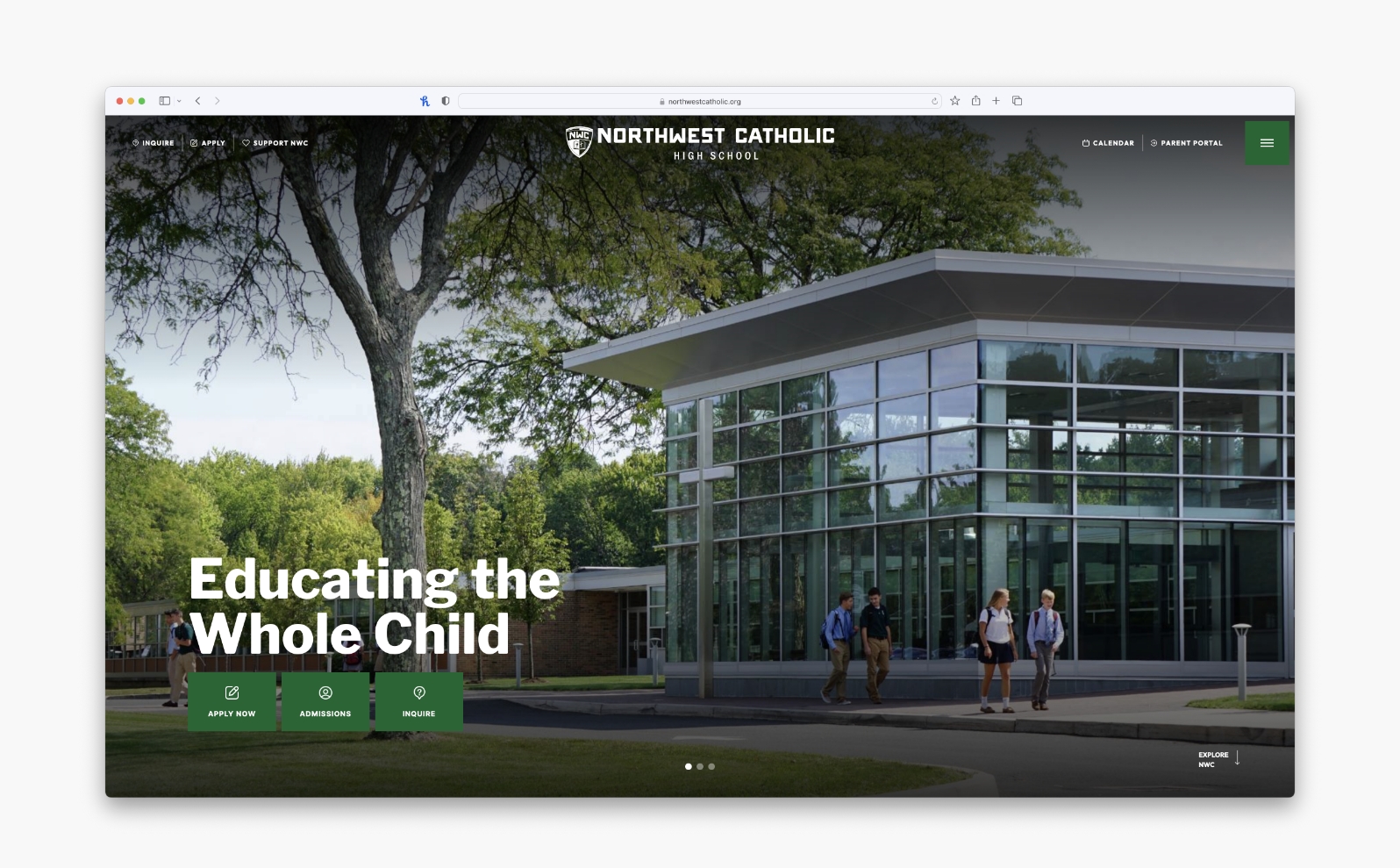 Northwest Catholic High School Launches New Website