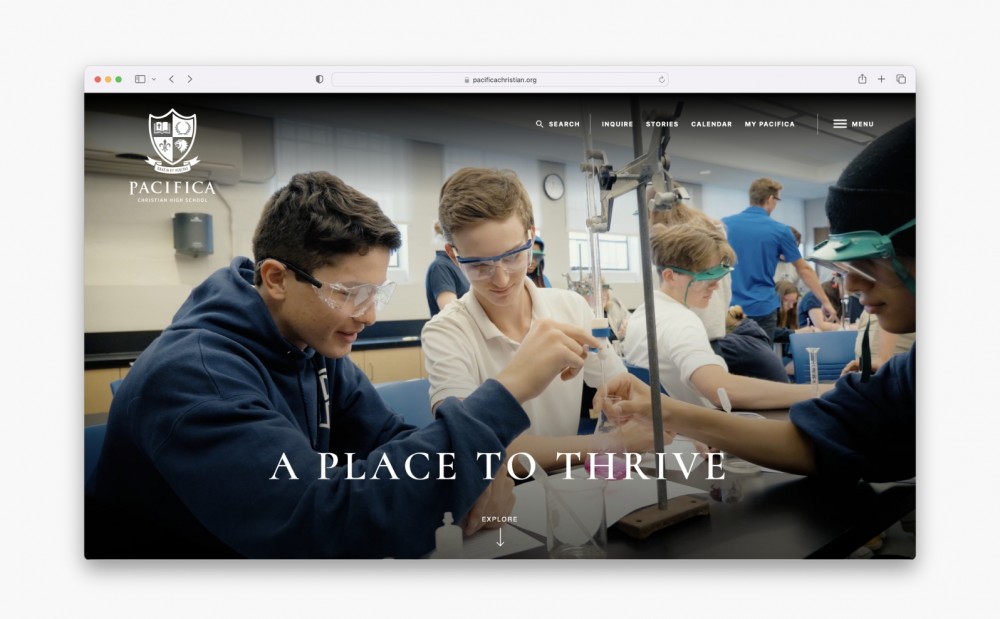 Pacifica Christian High School of Santa Monica Launches New Website