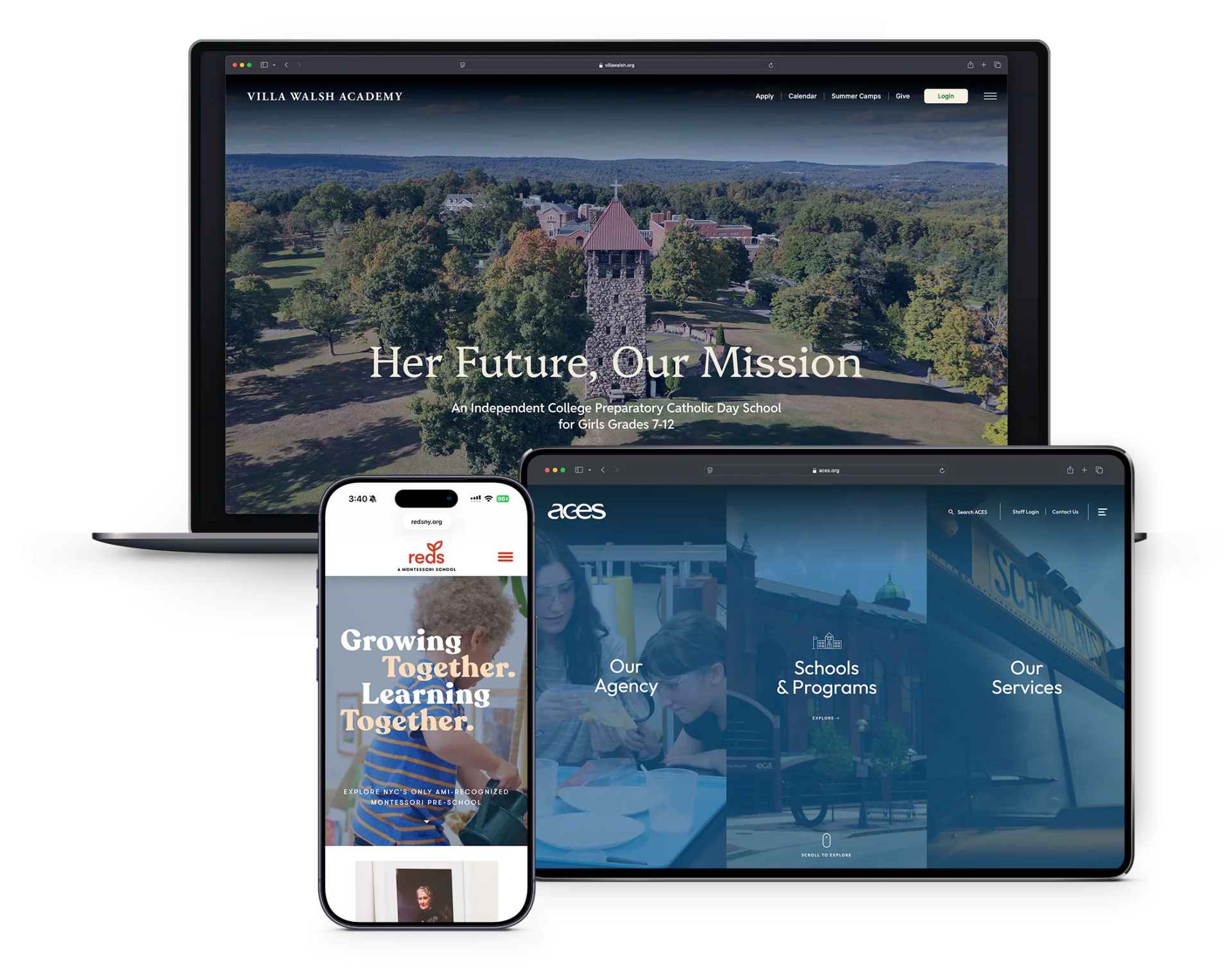Images of homepage's from SoSimple Platform