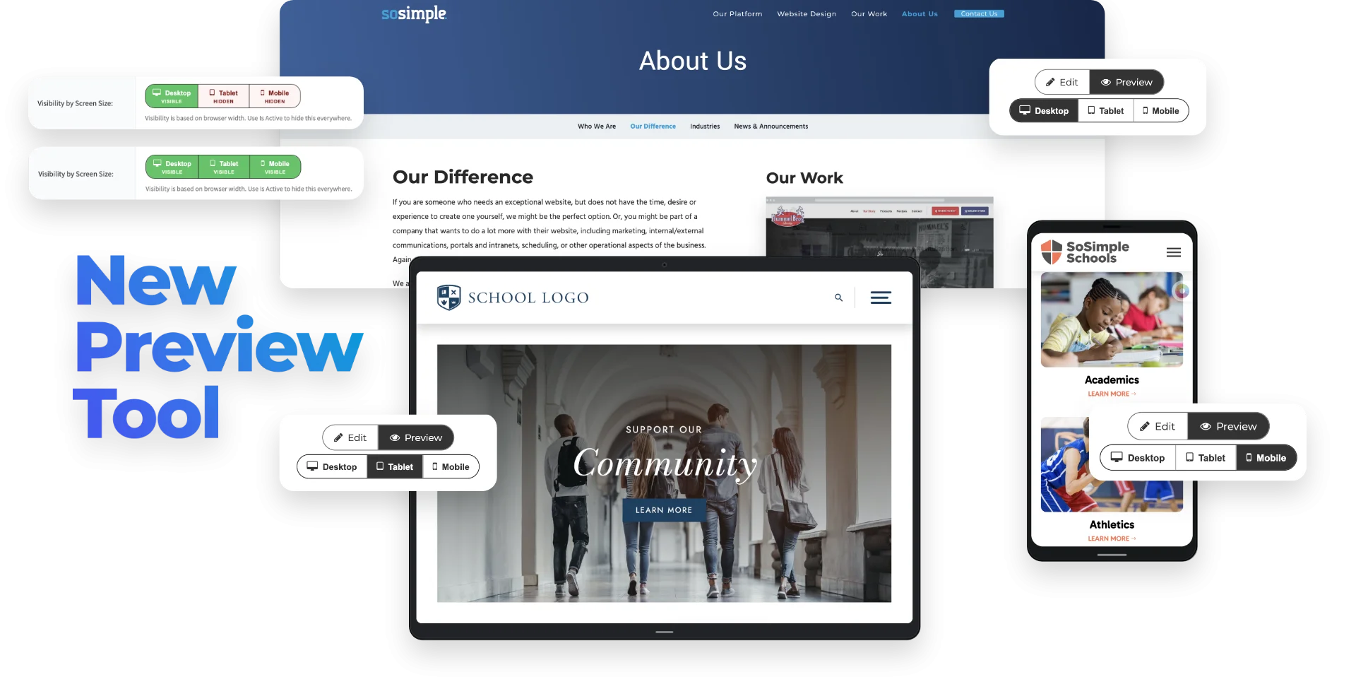SoSimple CMS page preview sample