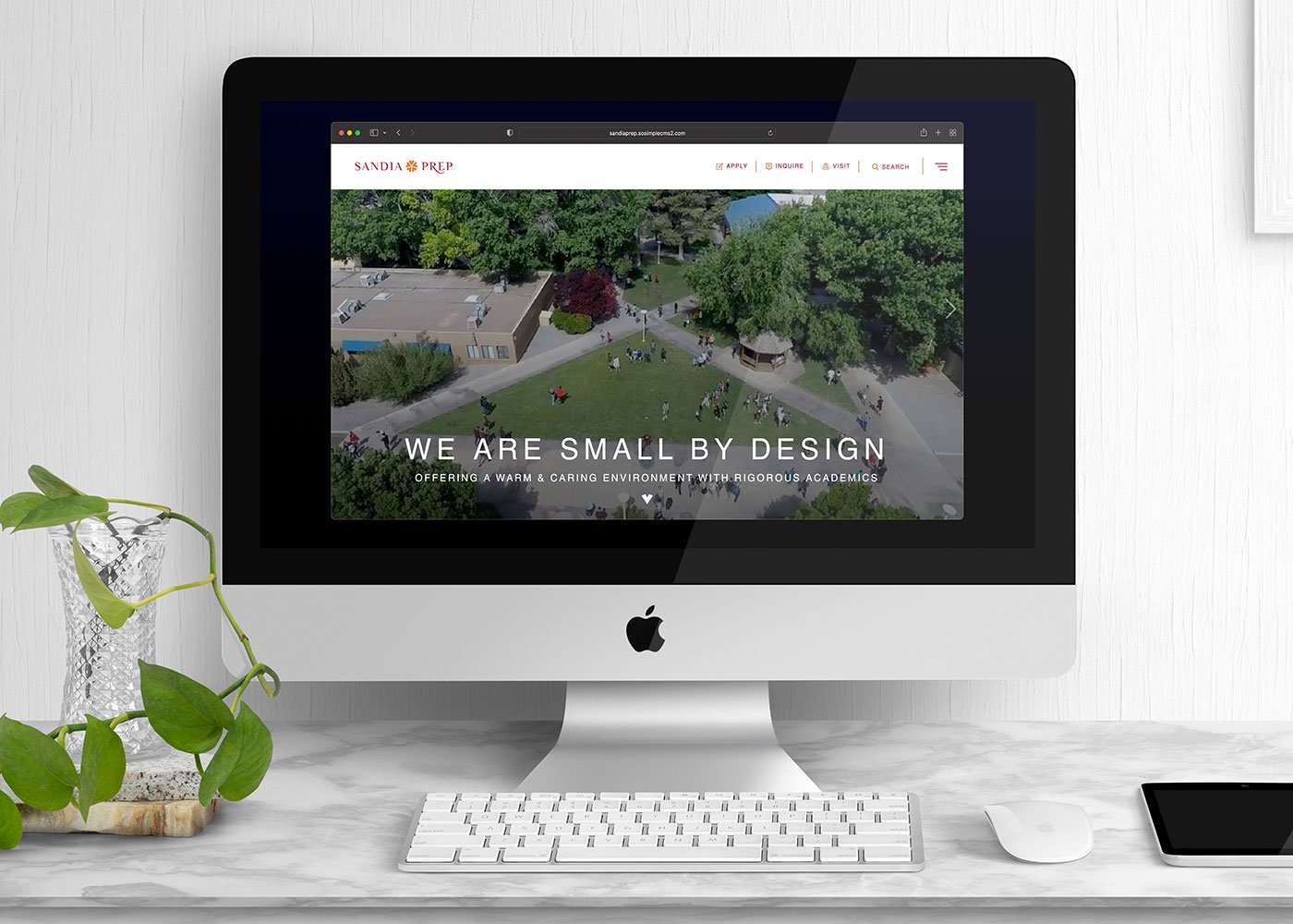 Sandia Prep website preview