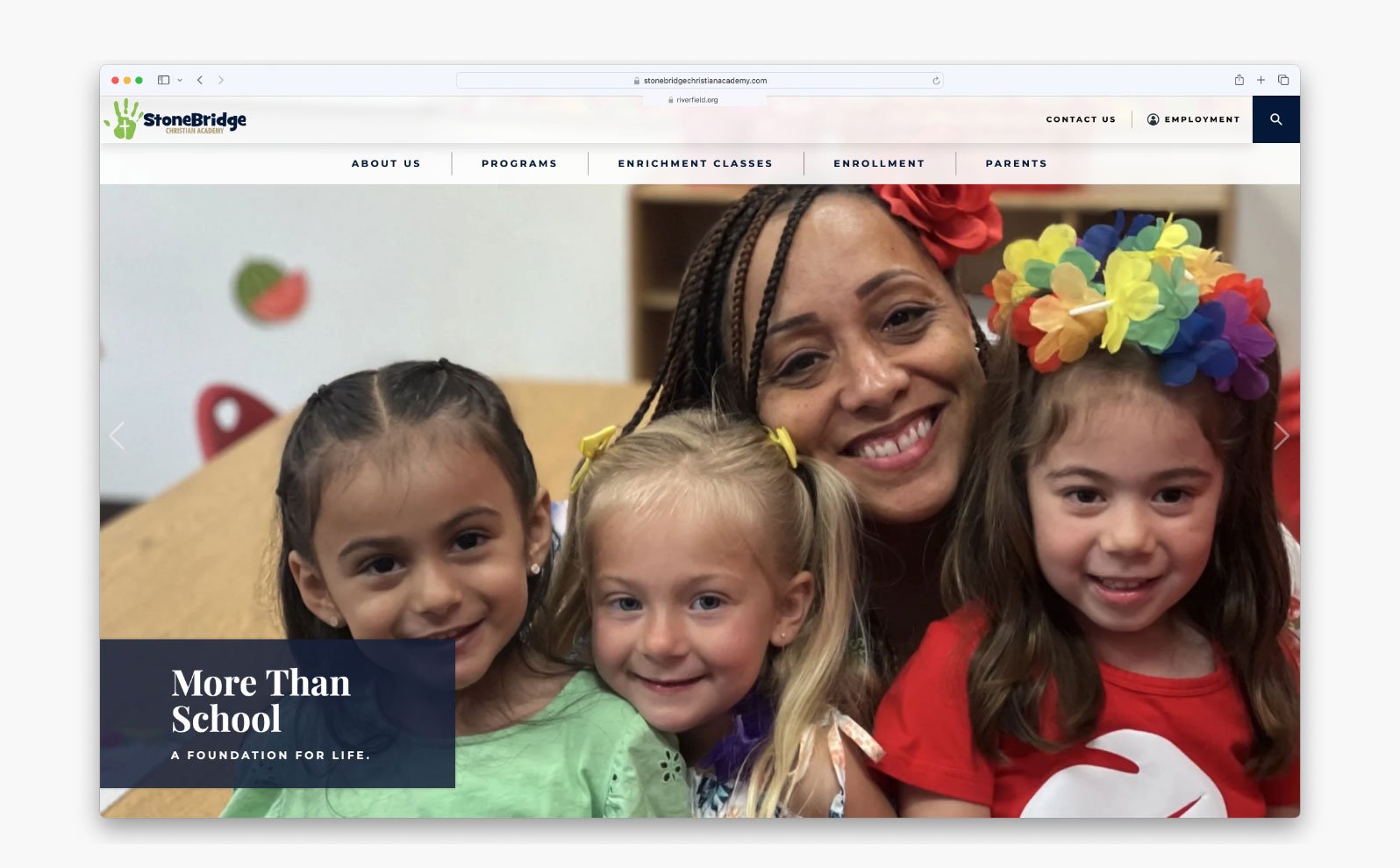 StoneBridge Christian Academy site preview